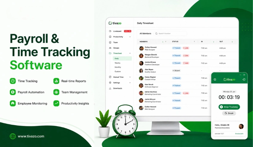 Payroll and time tracking software