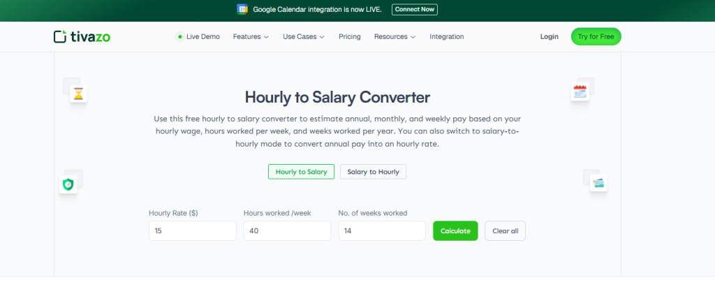 salary to hourly converter
