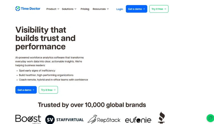 best time tracking software for remote teams timedoctor