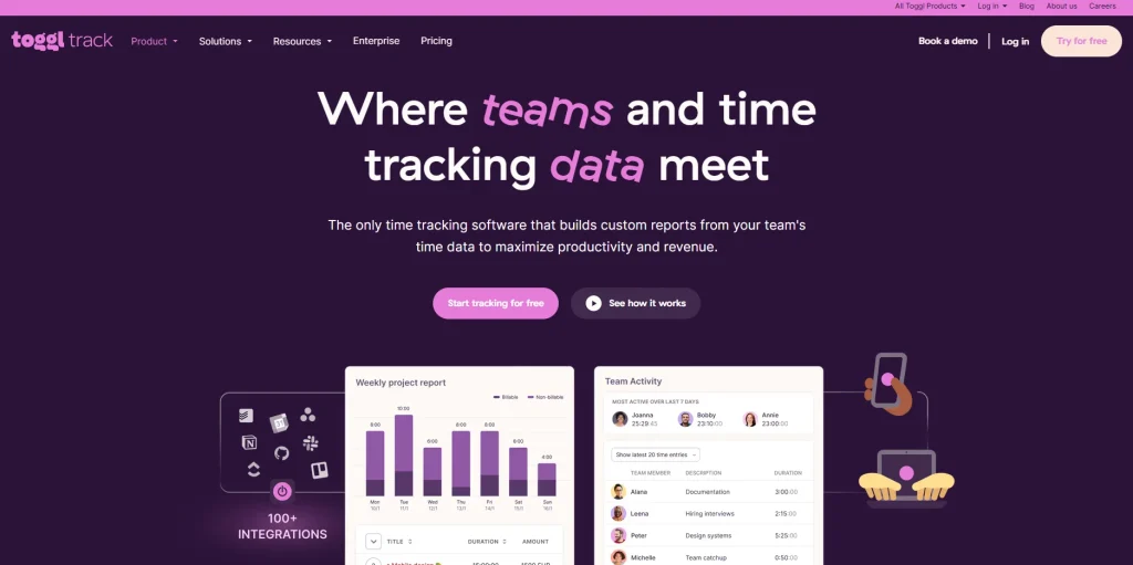 Toggl Track time tracking for freelancer 

