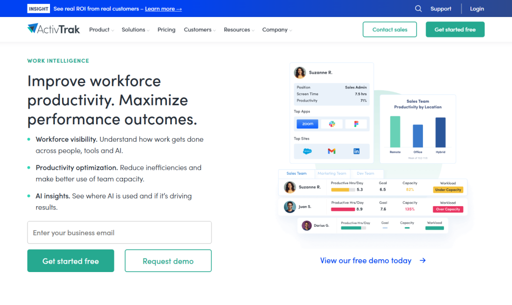 ActivTrak Time Tracking for call center