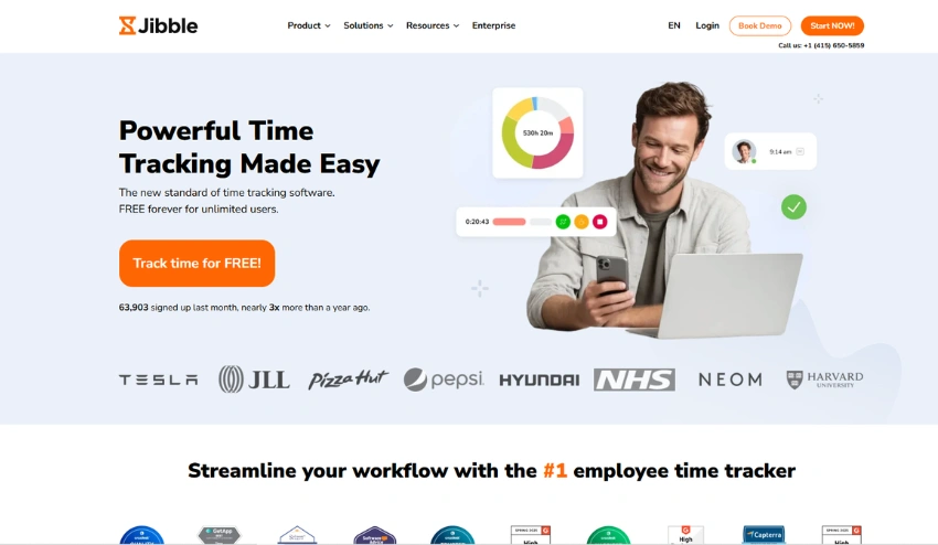best time tracking software for remote teams jibble