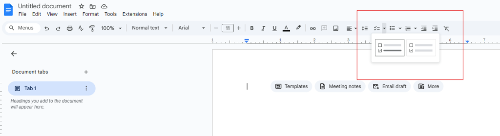 Create a Checklist