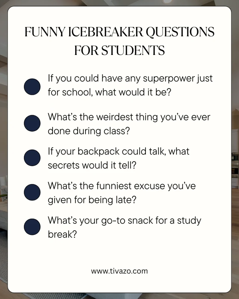 Funny icebreaker questions for students