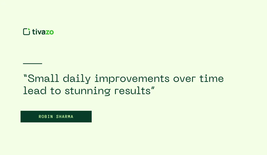 Small daily improvements over time lead to stunning results