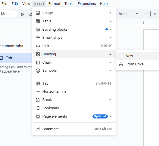 Insert a Box in Google Docs
