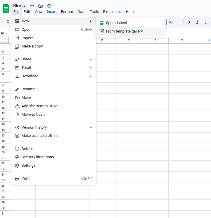 Google Sheet Gallery