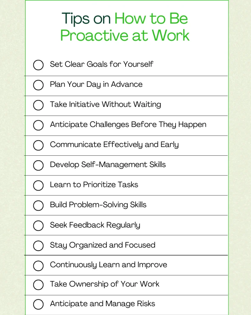 Tips on How to Be Proactive at Work
