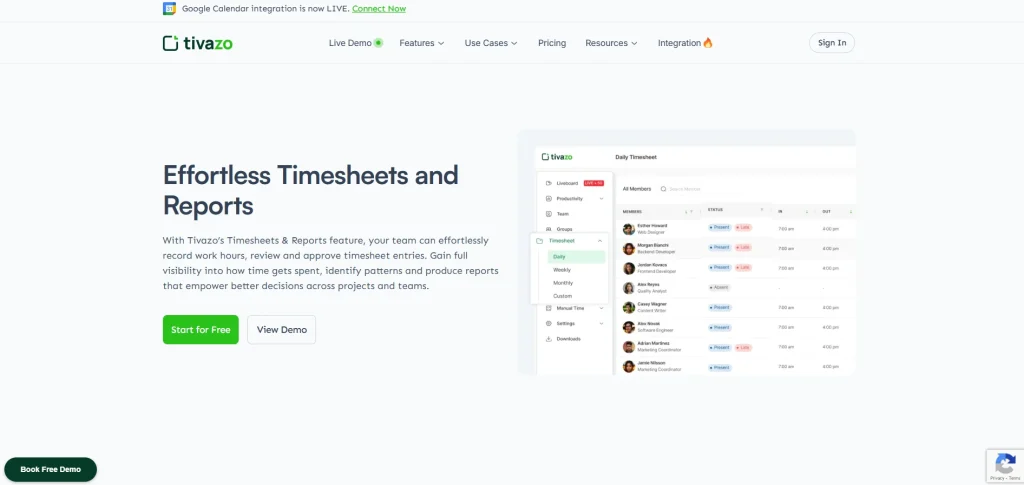 timesheet and reports
