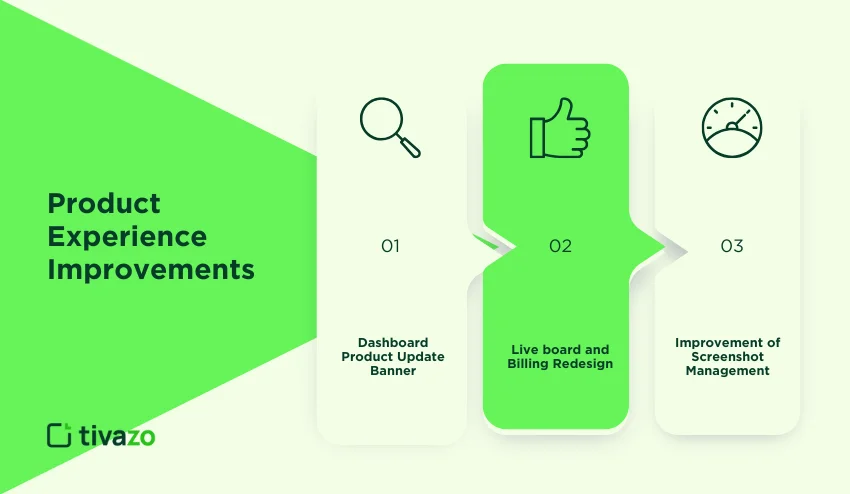 product experience improvements 
