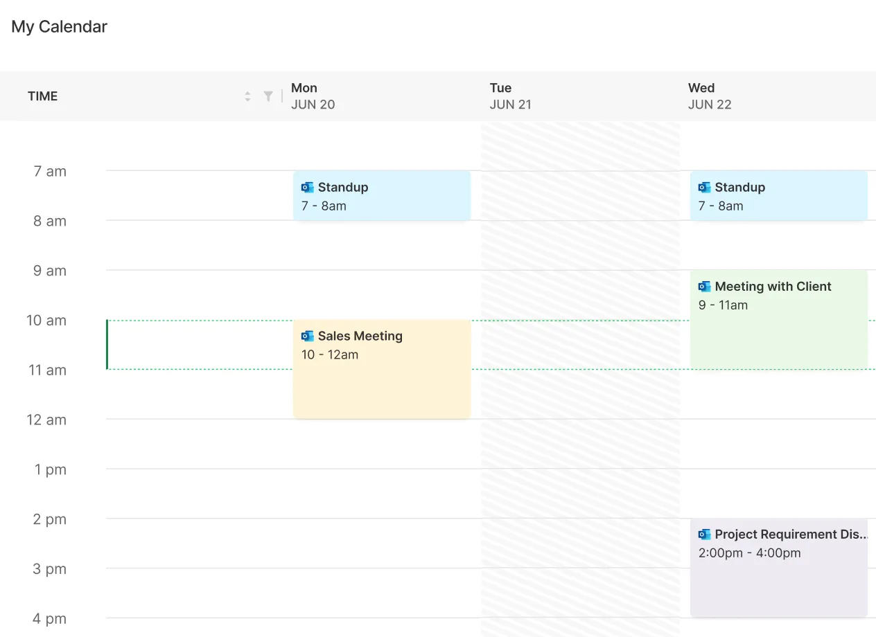Real-Time Outlook Event Synchronization