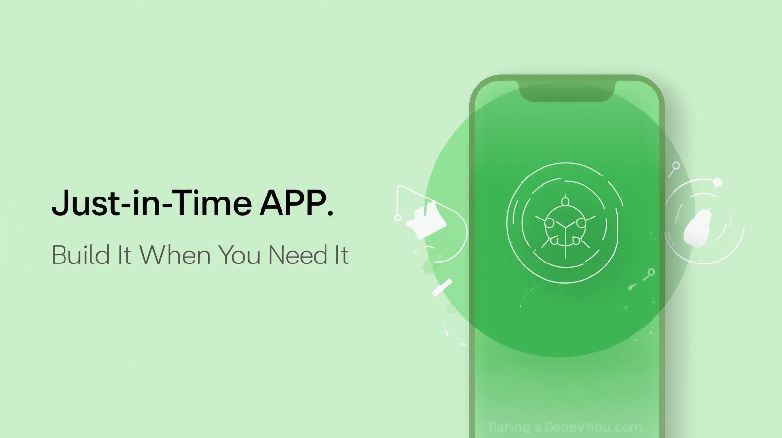 Just-in-Time APP: Build It When You Need It