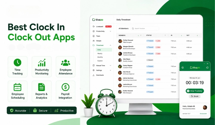Best clock in clock out apps for employees and remote teams in 2026