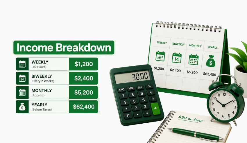 Income breakdown and financial overview