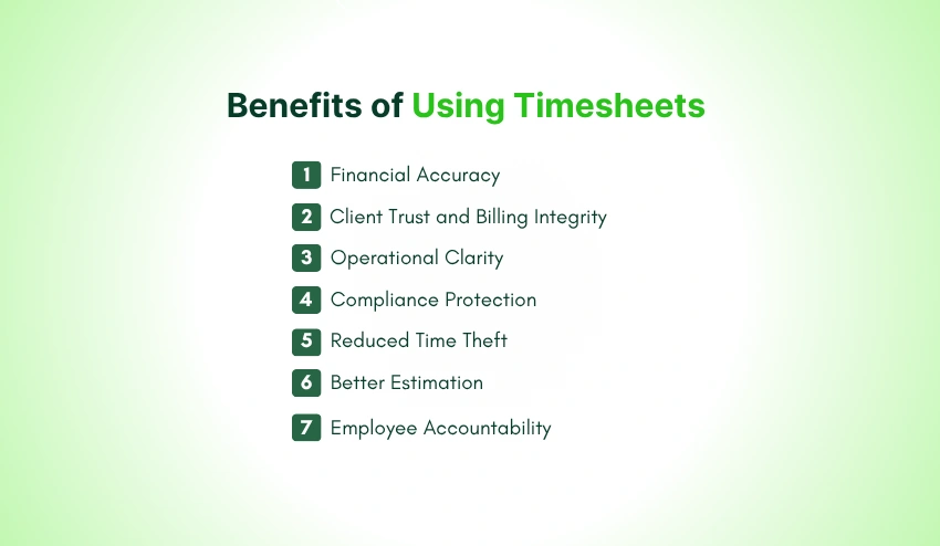 7 Benefits of Using Timesheets