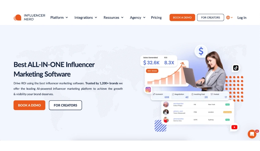 Influencer Hero