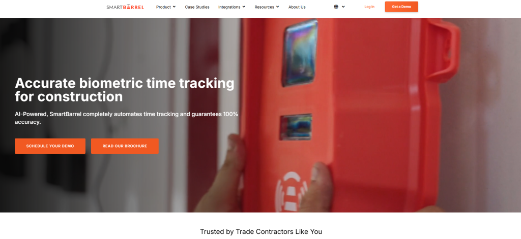 SmartBarrel time tracking for construction