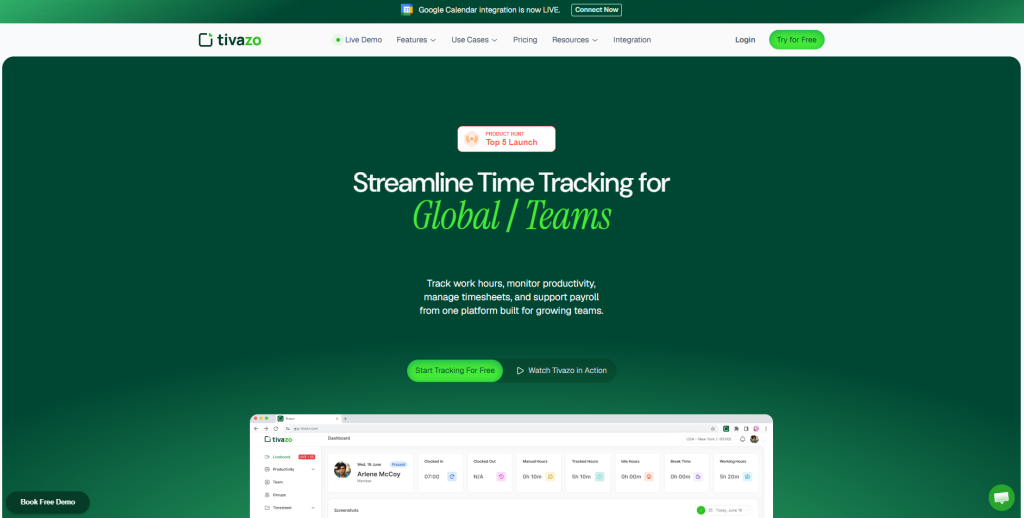 Tivazo time tracking for construction