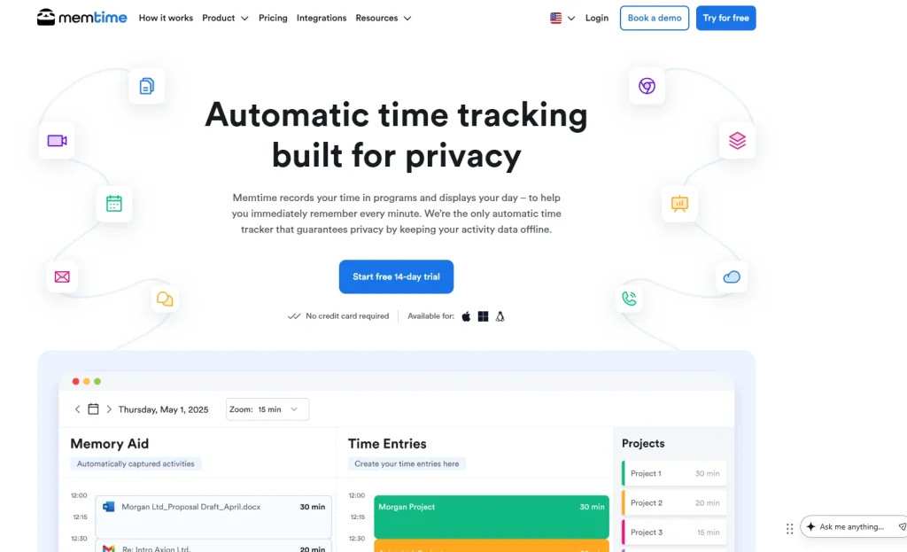 Memtime time tracking for mac